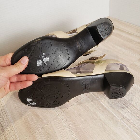 Munro Nude Leather Slingback Sandals Women’s Size 8.5 Low Heel Comfort - Picture 7 of 8